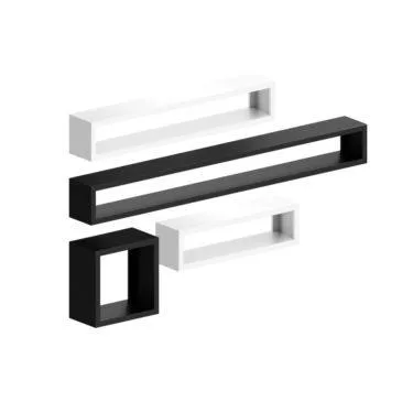 Zeus IRONY- seinähylly, 100 cm, musta