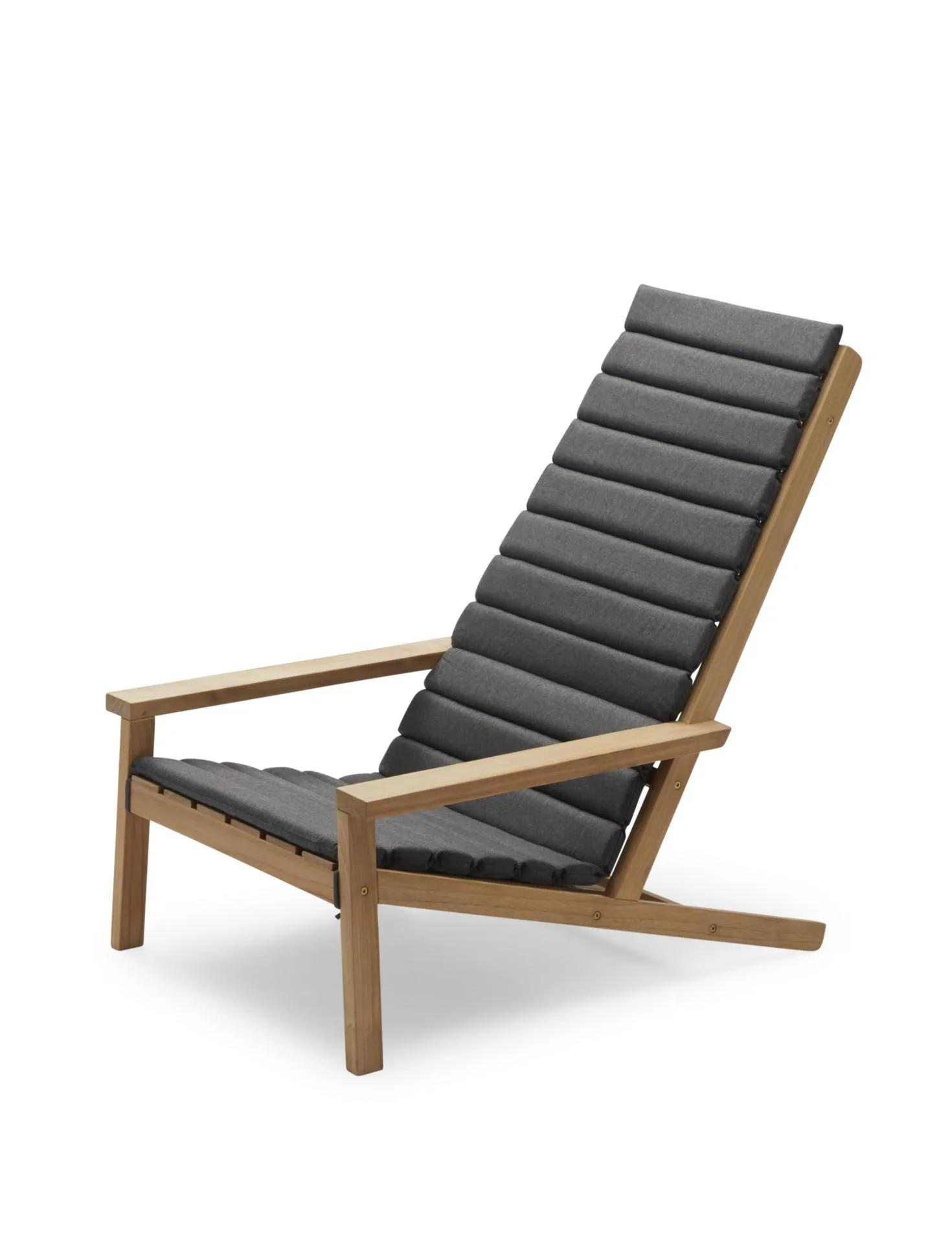 Fritz Hansen BETWEEN LINES -deck chair with cushion, charcoal