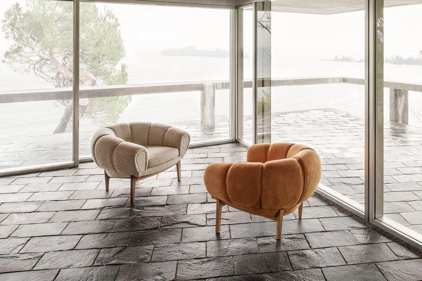 GUBI CROISSANT -nojatuoli, ruskea/tammi - Image 4