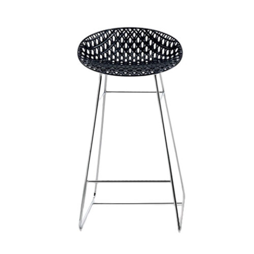 Kartell SMATRIK-baarituoli, musta/kromi, outlet