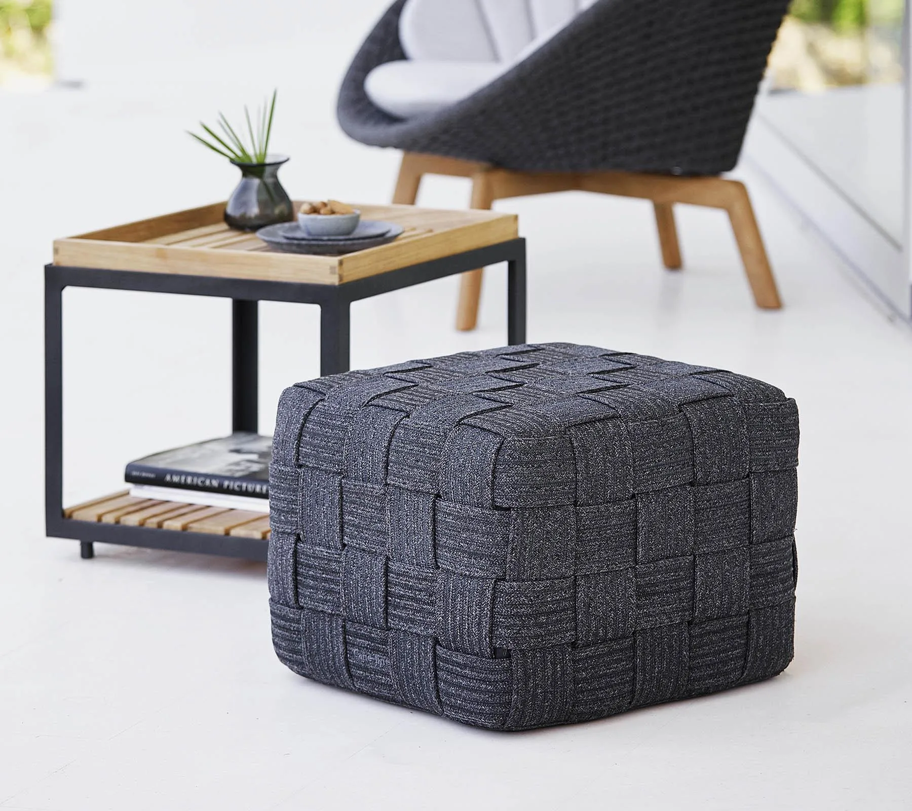 Cane-line CUBE -footstool, taupe - Image 4