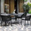 Cane-line JOY -dining table Ø 144 cm, dark grey / black - Image 3