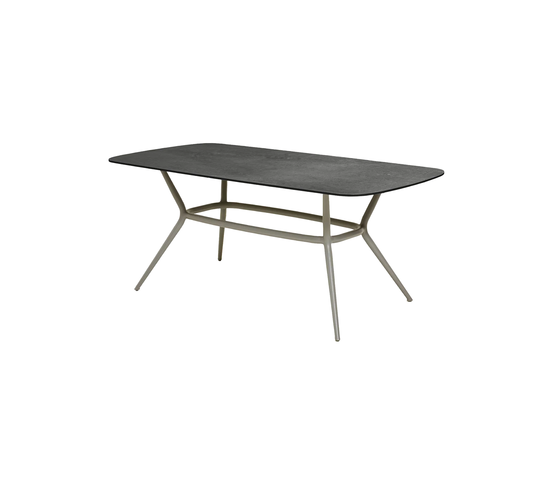 Cane-line JOY -dining table 180x90 cm, light grey / dark grey