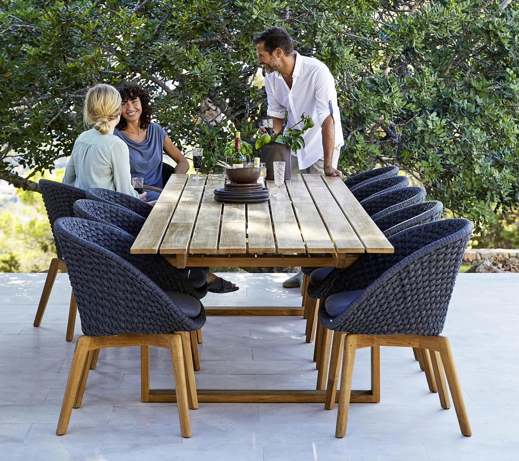 Cane-line PEACOCK -chair, grey / dark grey / teak - Image 2