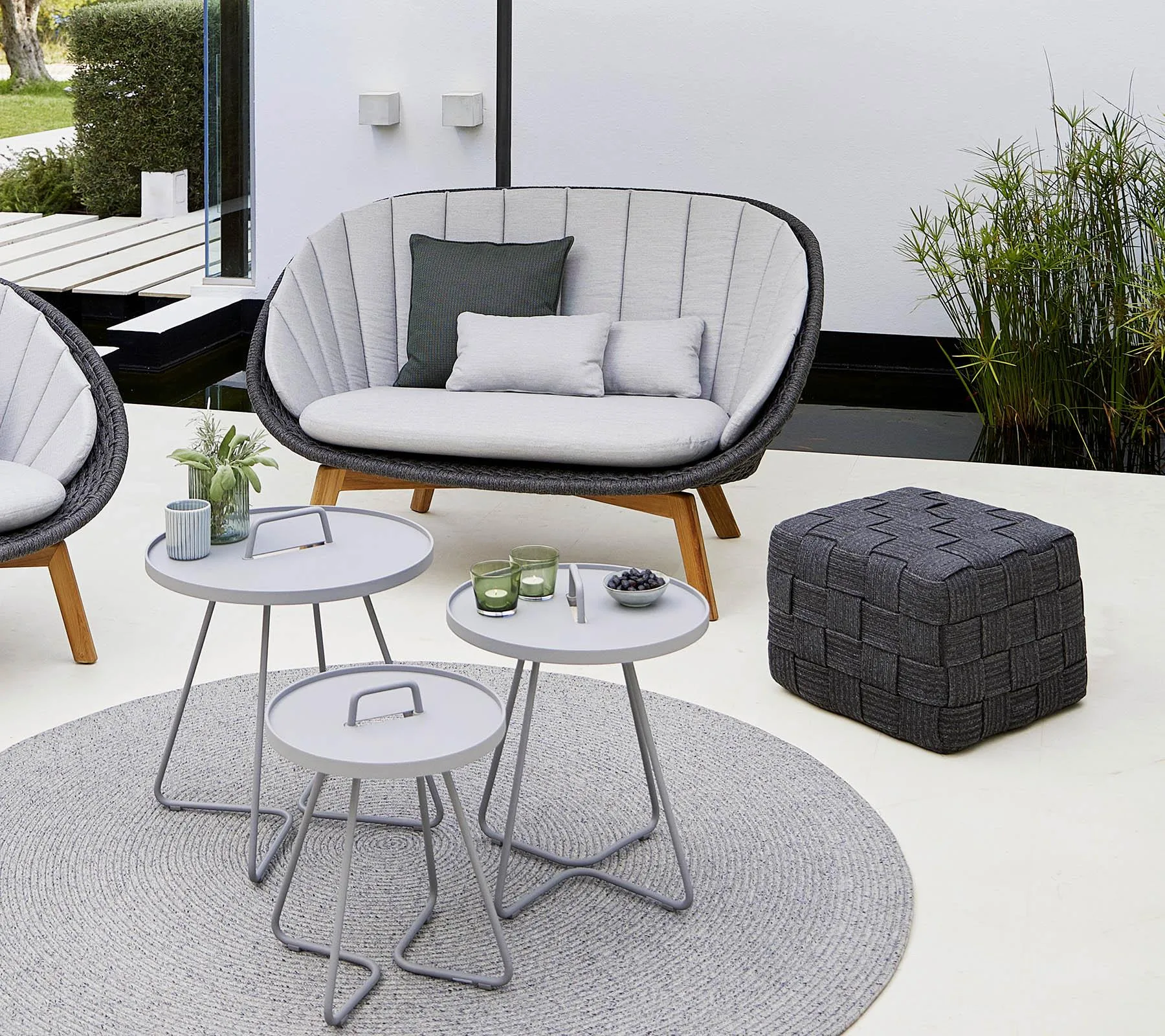 Cane-line CUBE -footstool, taupe - Image 3