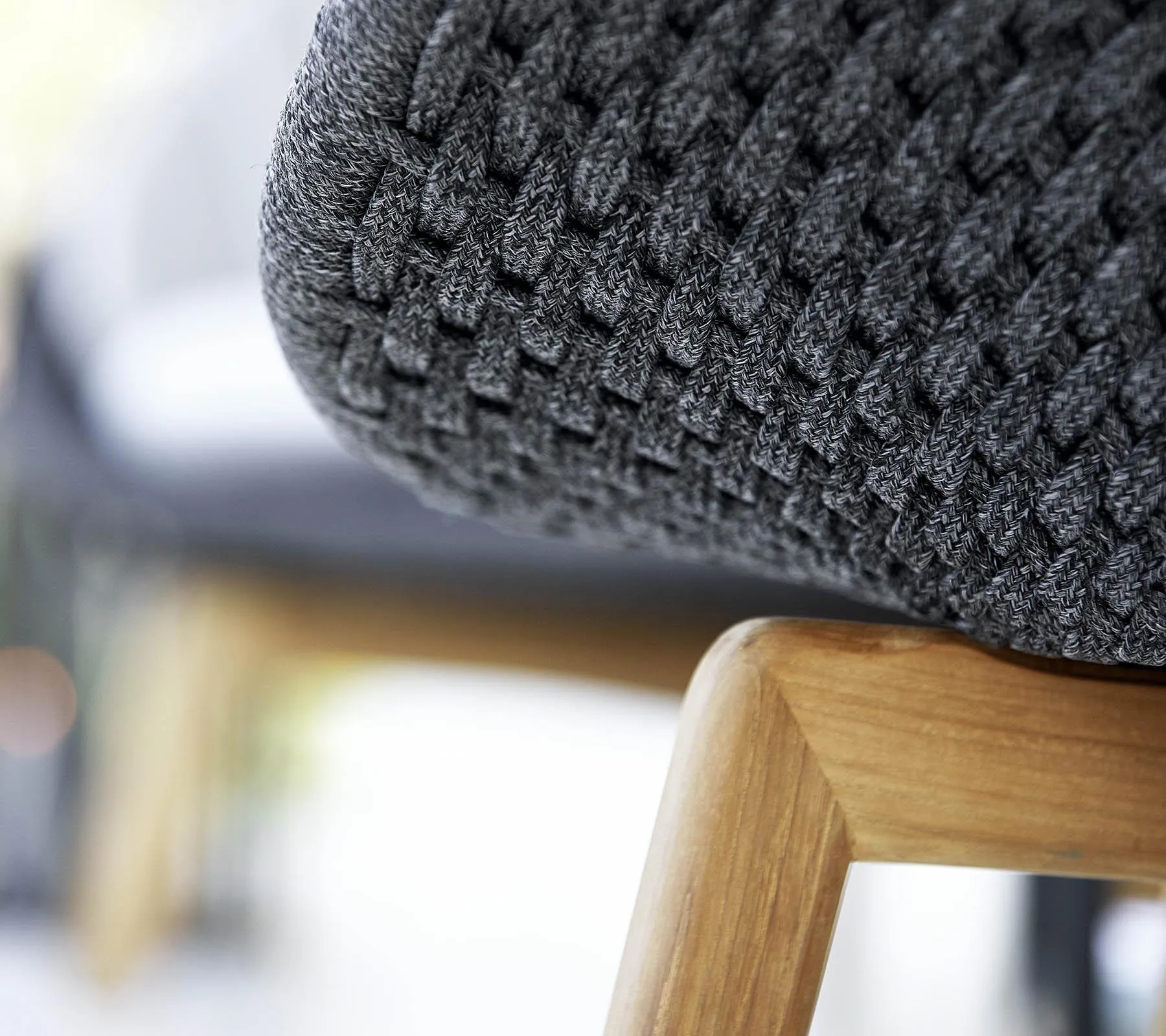 Cane-line PEACOCK -armchair, grey / dark grey / teak - Image 3