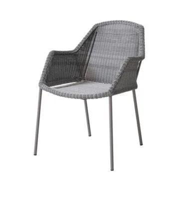 Cane-line BREEZE chair, stackable, light grey