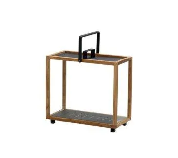 Cane-line LIGHTHOUSE lantern rectangular, teak/dark grey