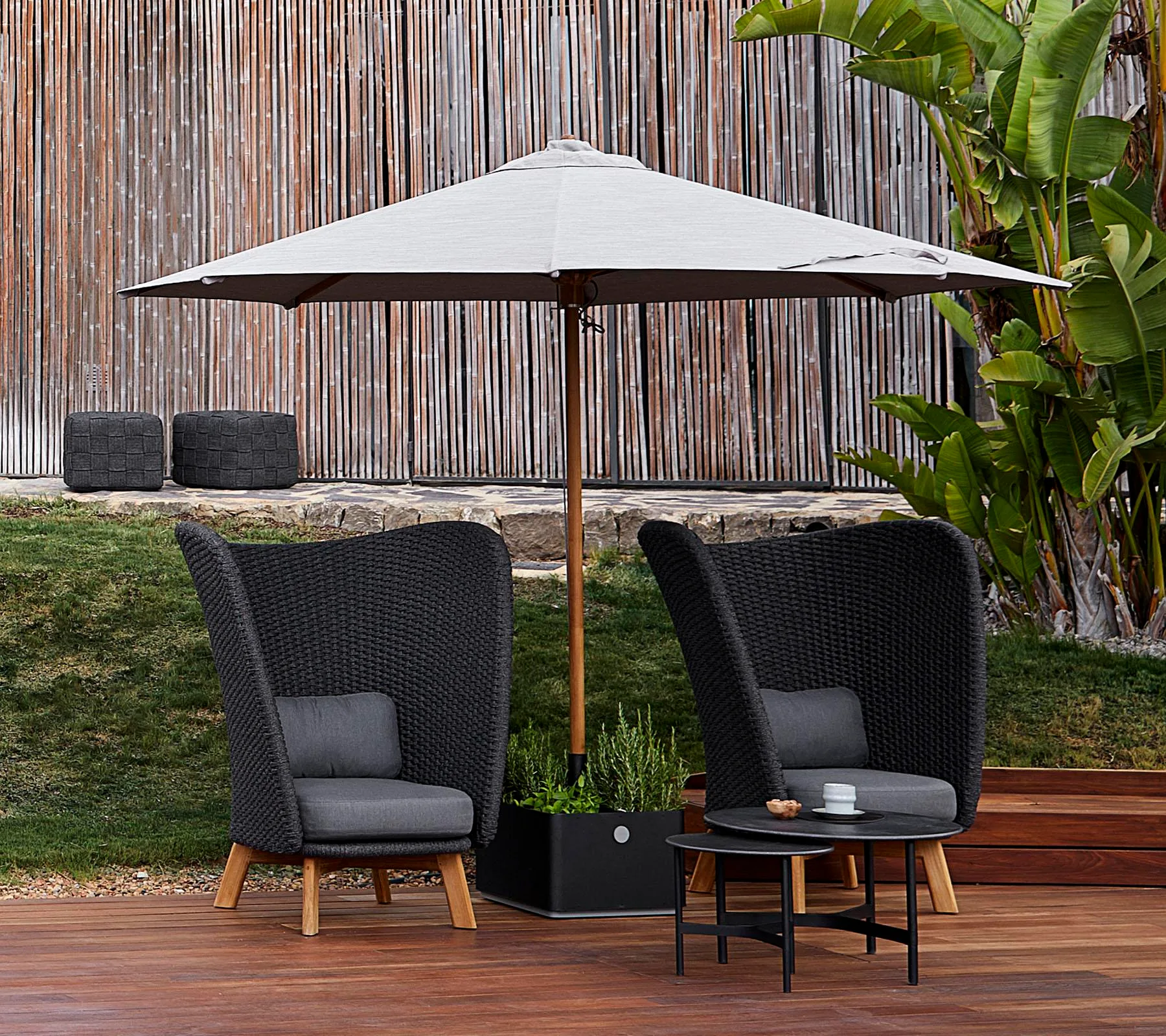 Cane-line GROW -parasol base 50x50 cm, dark grey - Image 5