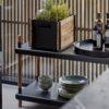 Cane-line FRAME shelving system, low, dark grey - Image 4