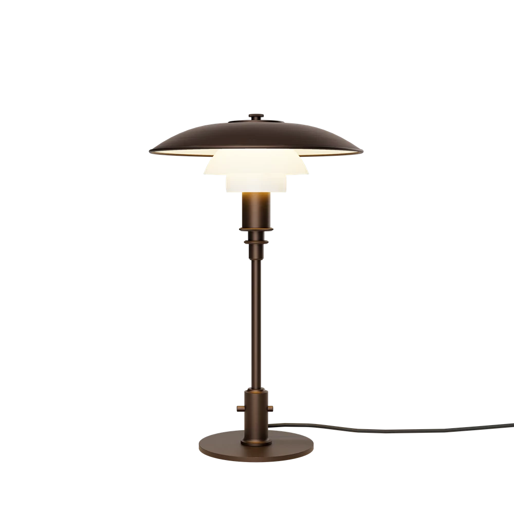 Louis Poulsen PH 3/2 table lamp, aged brass