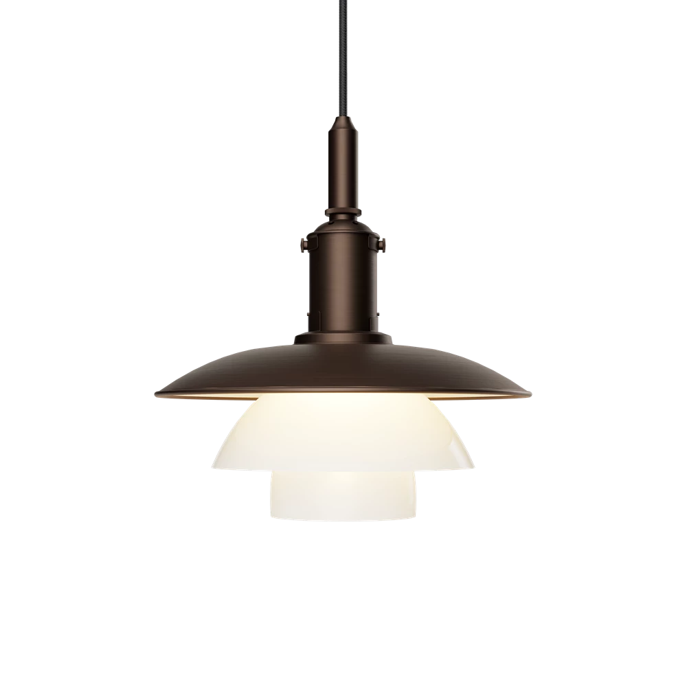 Louis Poulsen PH 3/3 pendant, aged brass