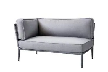 Cane-line CONIC - 2-seater right, light grey