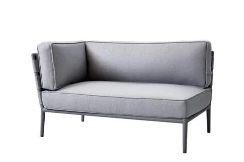 Cane-line CONIC - 2-seater right, light grey