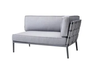 Cane-line CONIC 2-seater left, light grey