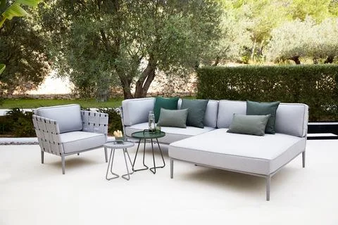 Cane-line CONIC - 2-seater right, light grey - Image 2