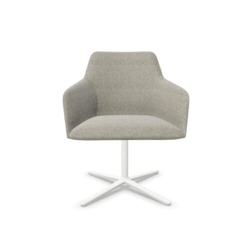 Andreu World ALYA chair, swivel base, grey/white SO1532