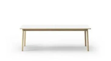 Fredericia ANA table, 220-320 x 95 cm, soaped oak/white