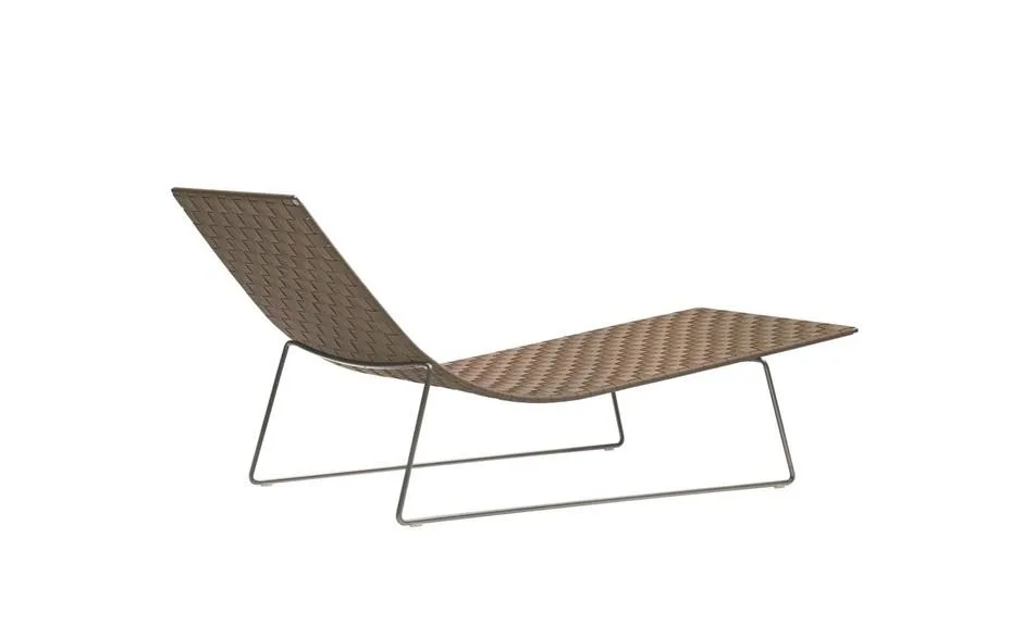 Andreu World TRENZA chaise lounge, brown TU0704 - Image 2