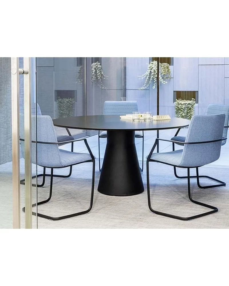 Andreu World REVERSE CONFERENCE table, Ø160 cm, black ME14002 - Image 2