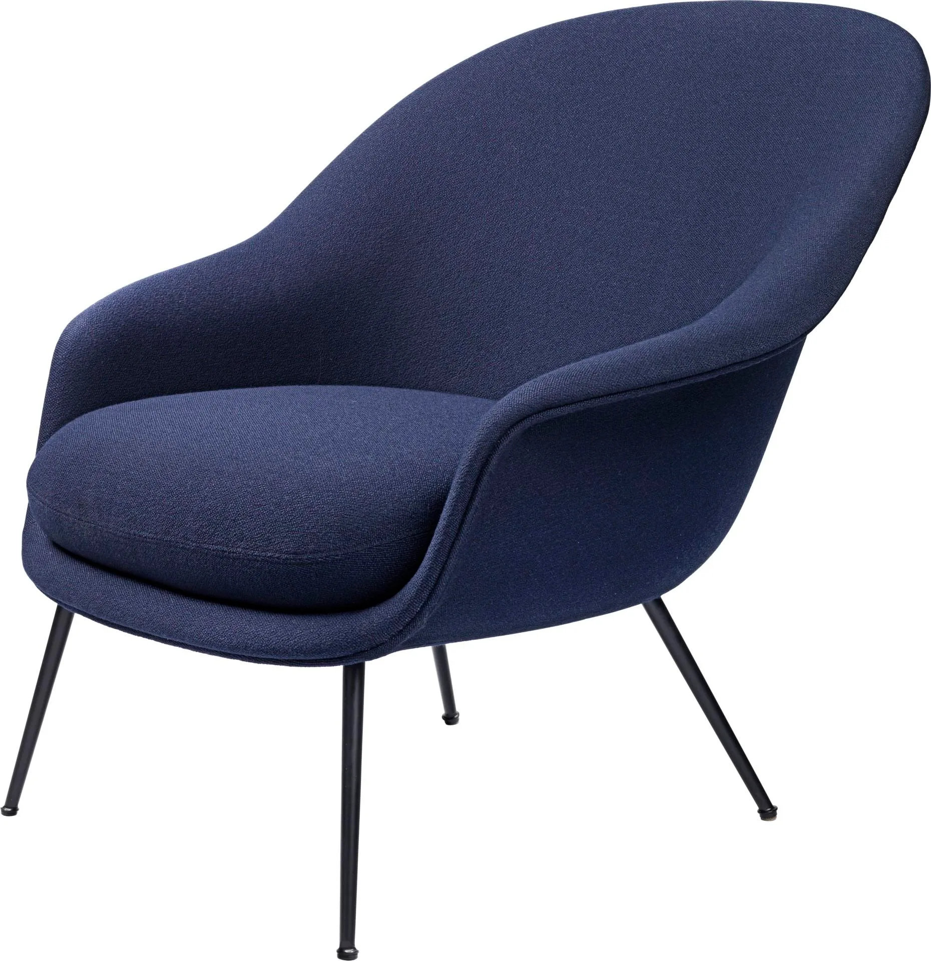 GUBI BAT lounge chair, low back, dark blue / black - Image 2