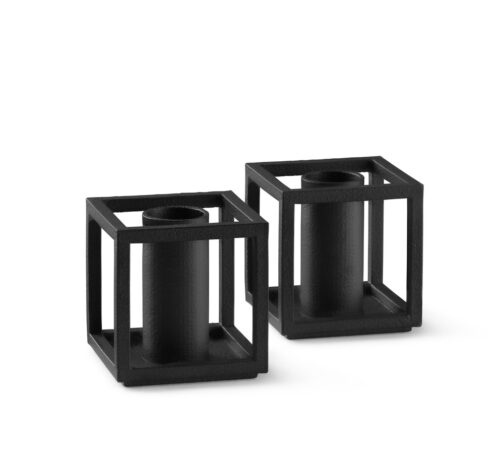 Audo Copenhagen KUBUS MICRO -kynttilänjalka 2kpl setti (2kpl jäljellä), musta, outlet