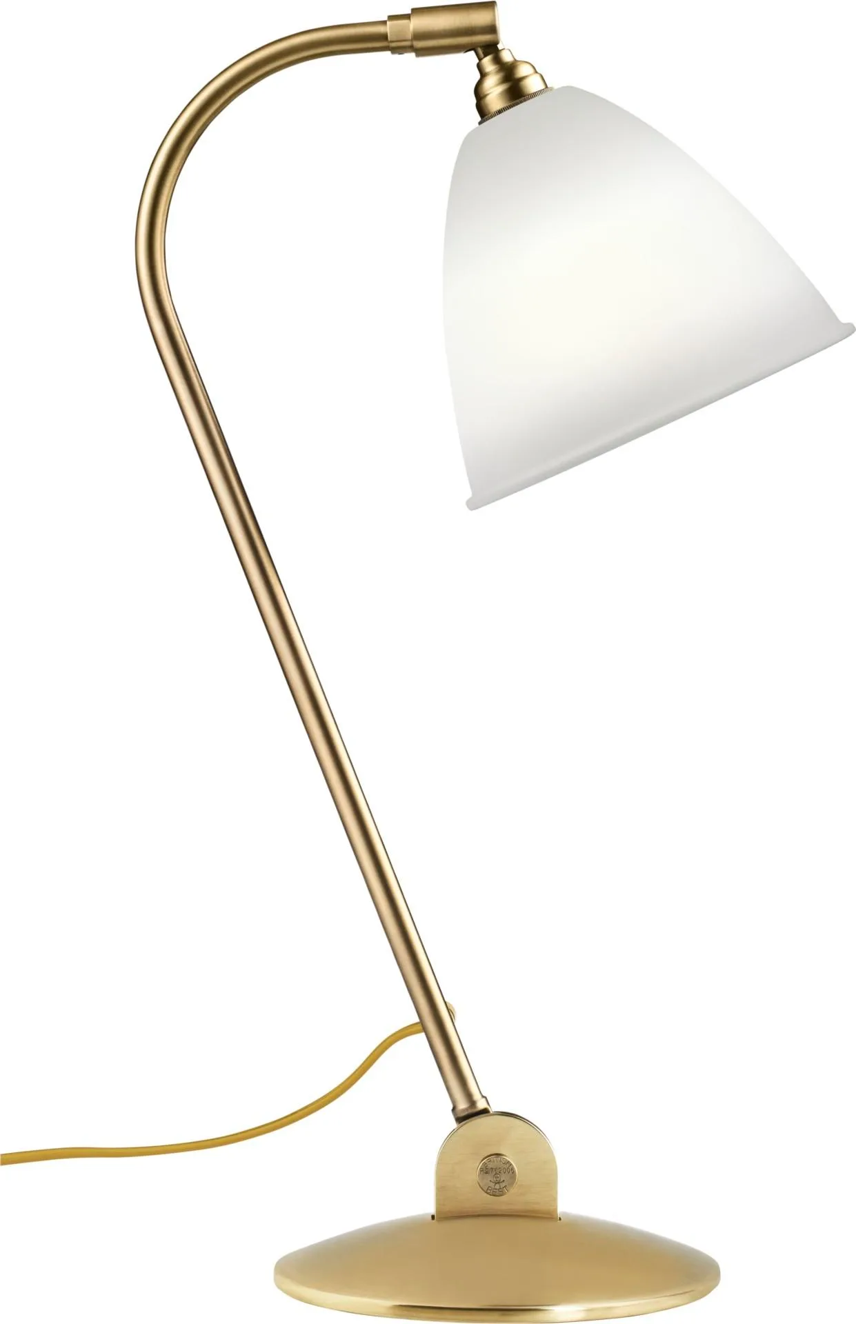 GUBI BESTLITE BL2 table lamp, brass/white bone china