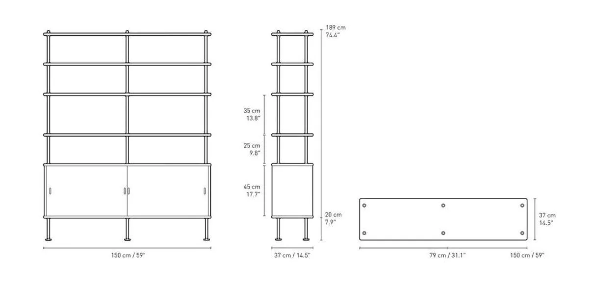 Carl Hansen BM0253 kirjahylly, korkea, öljytty pähkinä - Image 4