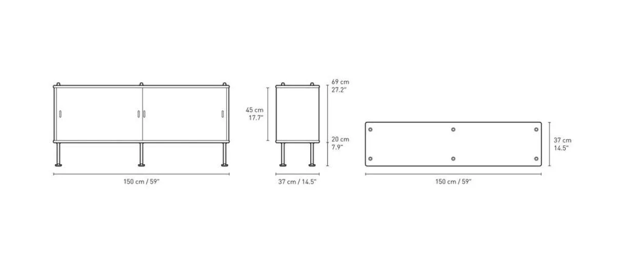 Carl Hansen BM0253 cabinet, oiled oak / grey - Image 4