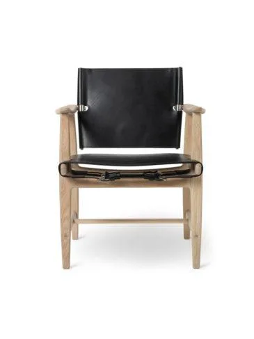 Carl Hansen BM1106 HUNTSMAN chair, white oiled oak / leather