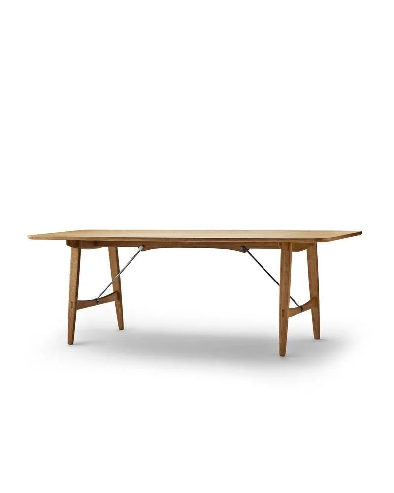 Carl Hansen BM1160 -pöytä, öljytty tammi/ruostumaton teräs