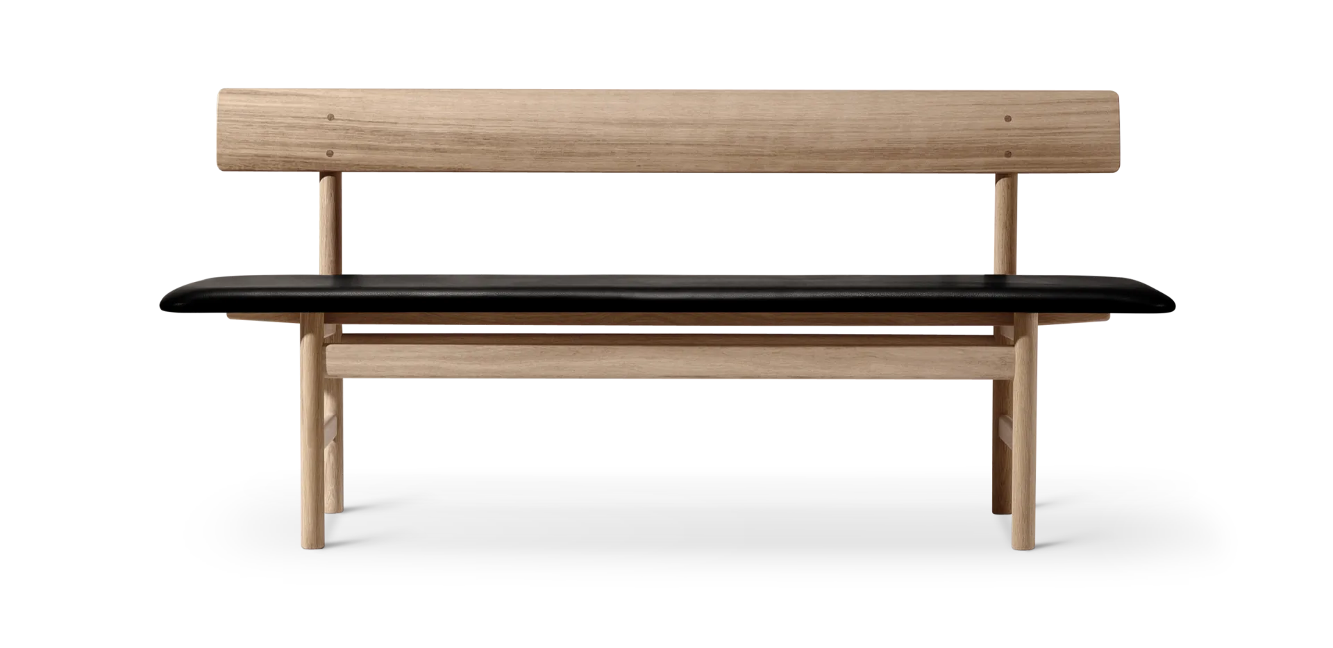 Fredericia BM -penkki, valkoöljytty tammi/musta nahka