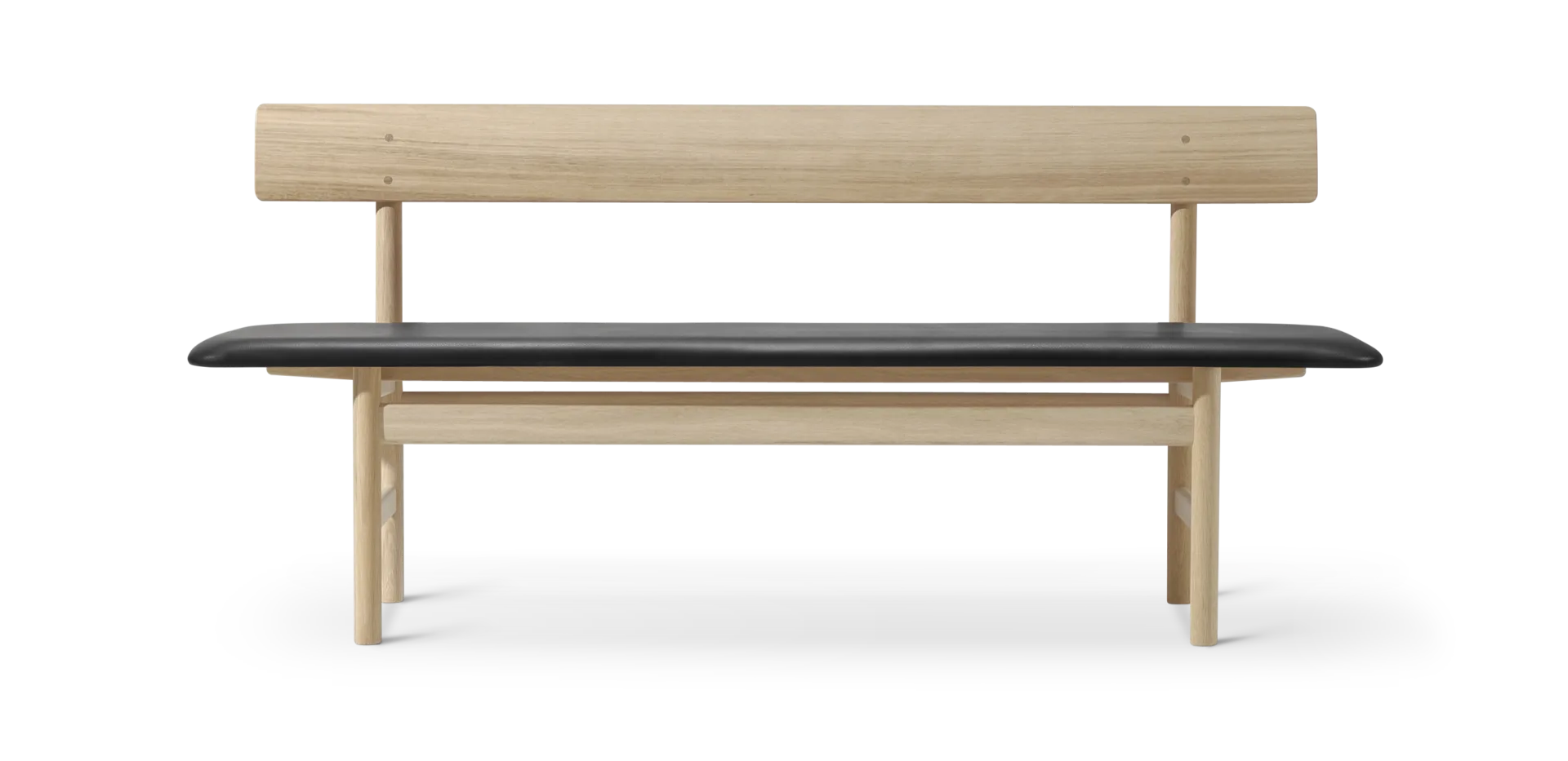 Fredericia BM Bench, oak soaped, black leather