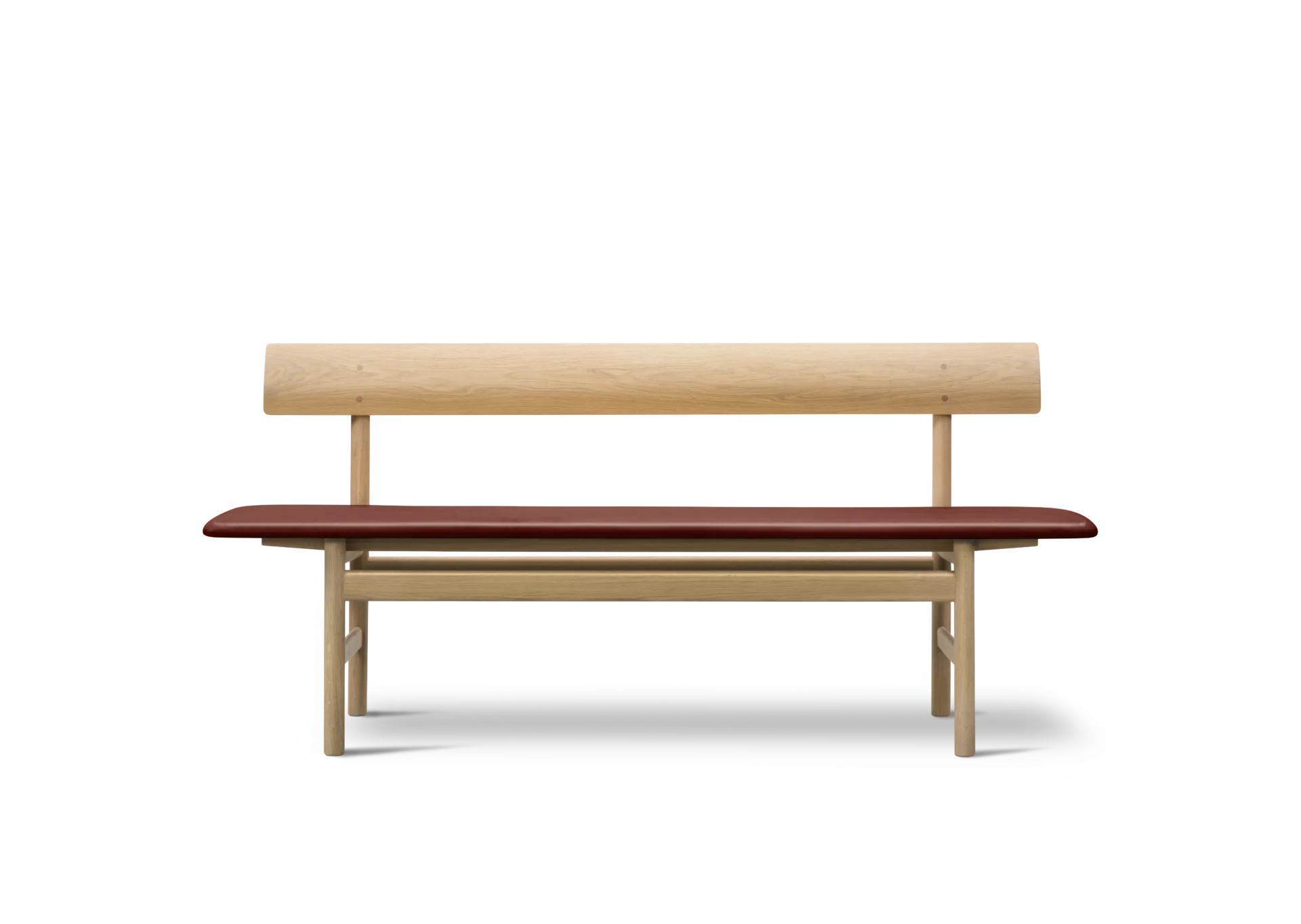 Fredericia BM -penkki, saippuoitu tammi/ruskeanpunainen nahka