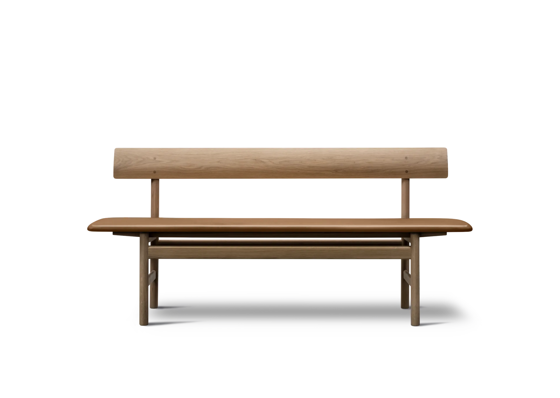 Fredericia BM -penkki, valkoöljytty tammi/konjakkinahka