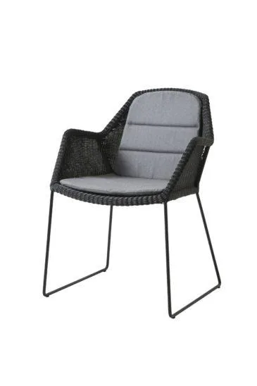 Cane-line BREEZE chair with covers, black/grey