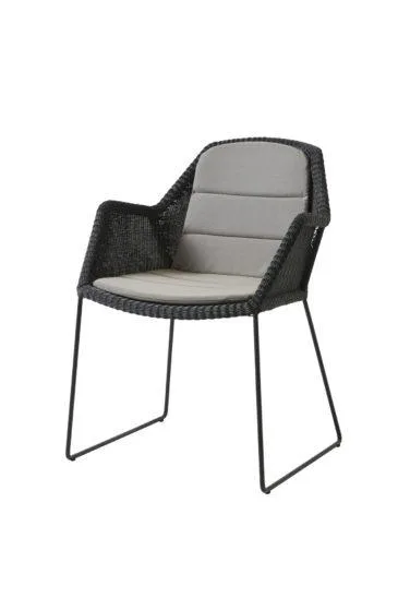 Cane-line BREEZE chair with covers, black/beige