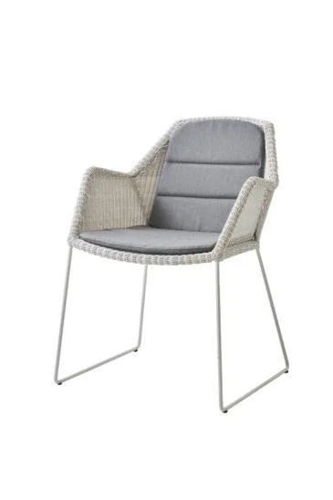 Cane-line BREEZE chair with covers, white/grey