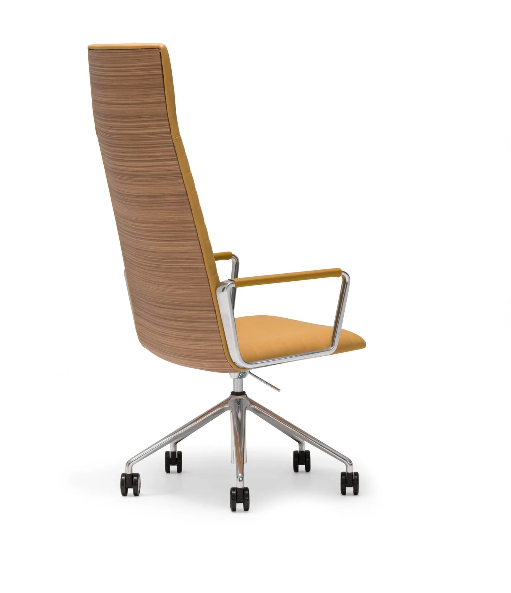 Andreu World FLEX EXECUTIVE -työtuoli, korkea selkänoja, keltainen/pähkinä/alumiini SO1861 - Image 2