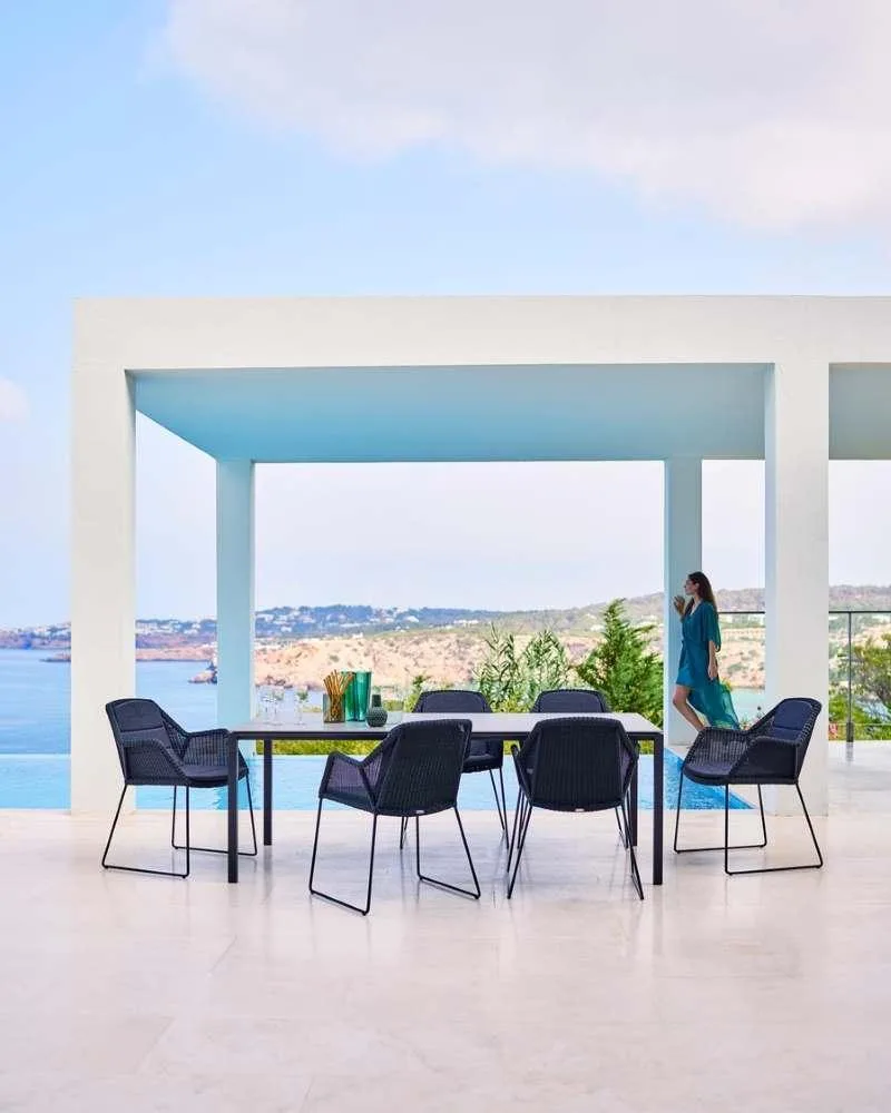 Cane-line BREEZE chair with covers, black/beige - Image 2