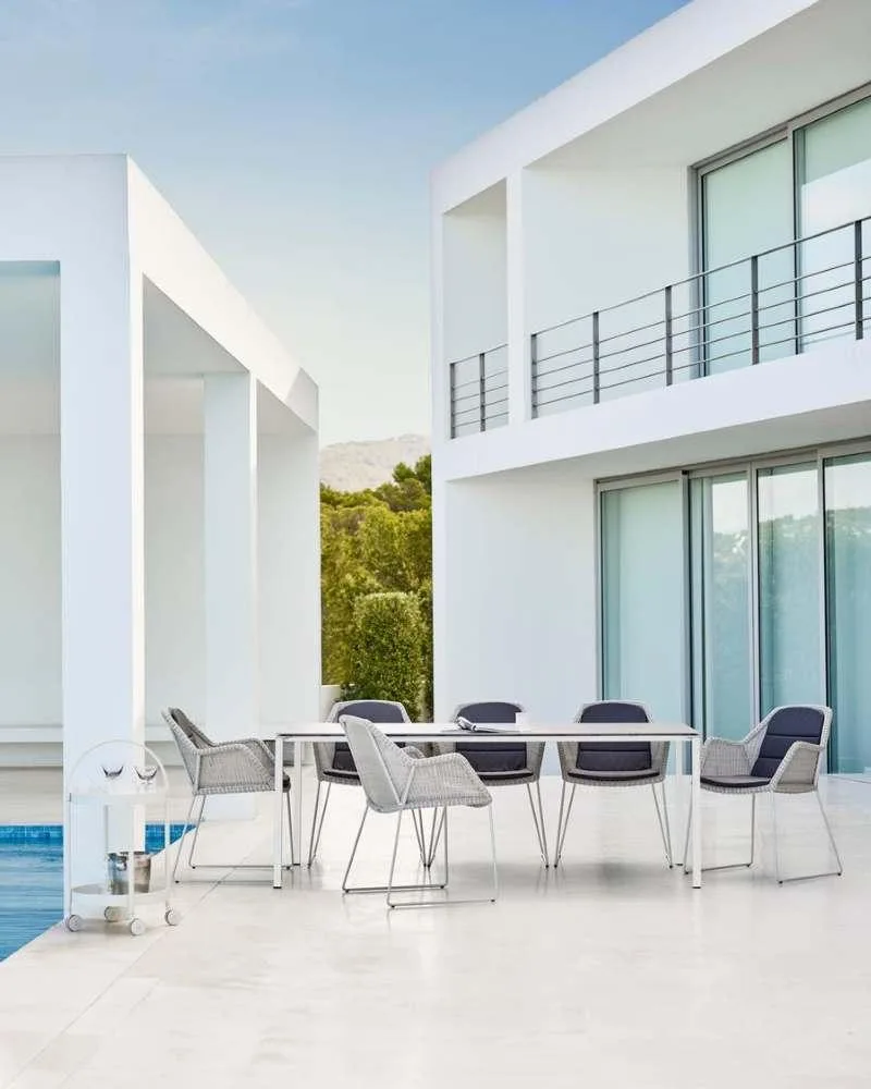 Cane-line BREEZE chair with covers, black/beige - Image 3