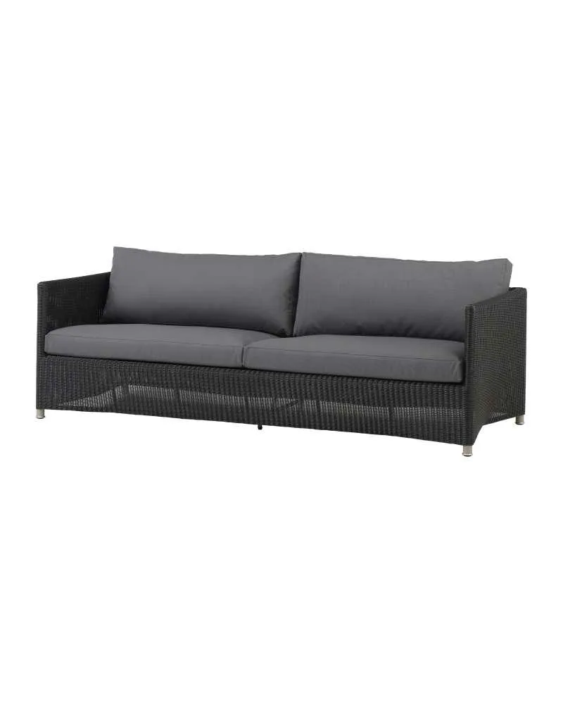 Cane-line DIAMOND 3-istuttava sohva, tummanharmaa