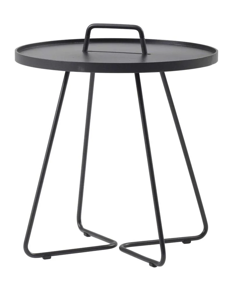 Cane-line ON-THE-MOVE side table, large, black