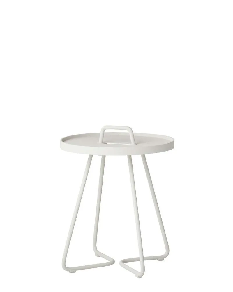 Cane-line ON-THE-MOVE side table, small, white