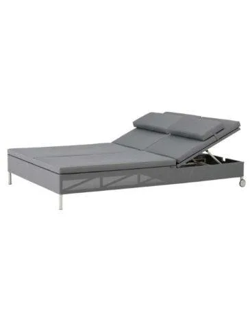 Cane-line REST sunbed, double, grey