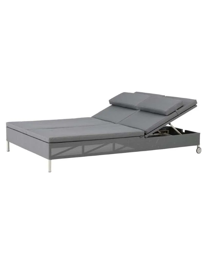 Cane-line REST sunbed, double, grey