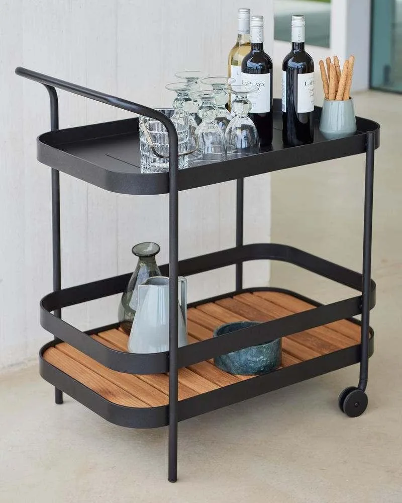 Cane-line ROLL bar trolley, dark grey - Image 2