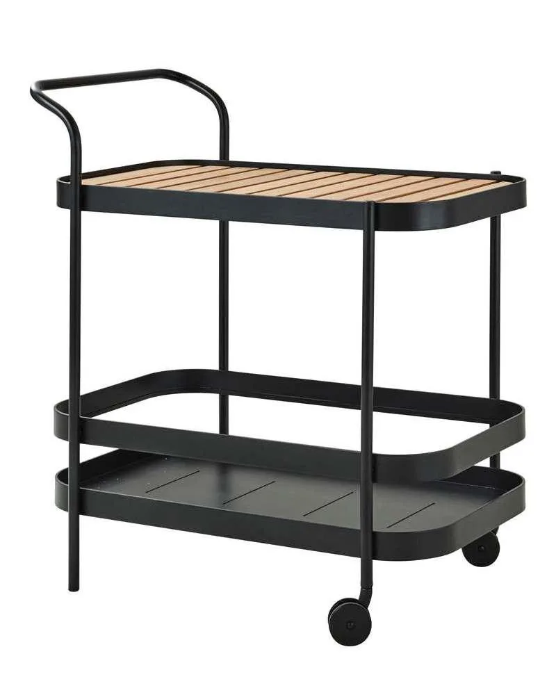 Cane-line ROLL bar trolley, dark grey