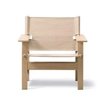 Fredericia CANVAS armchair, natural canvas / soaped oak