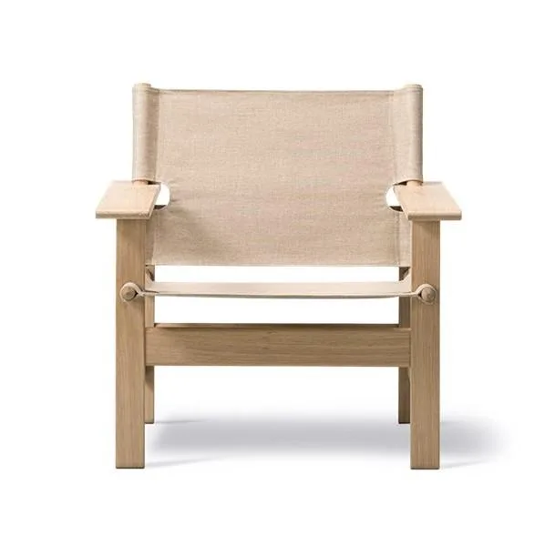 Fredericia THE CANVAS CHAIR -nojatuoli, luonnonväri/saippuoitu tammi